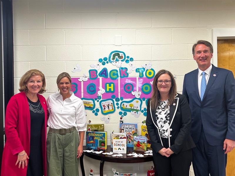 Governor and Mrs. Youngkin Visit VDOE with Secretary Guidera