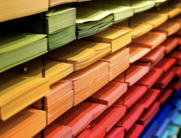 Colored paper stacks