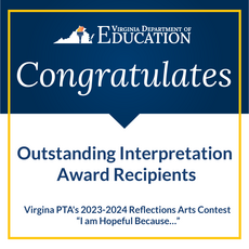 VDOE congratulates outstanding interpretation award recipients.