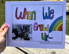 A photo of a book titled "When we Grow Up..."