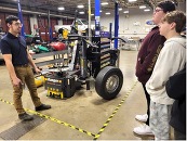 Students in an automative classroom