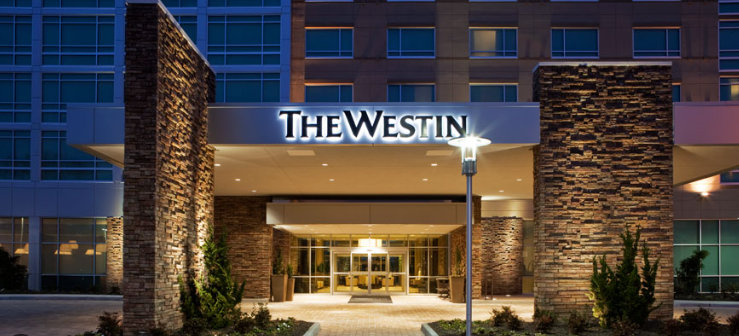 Image of The Westin Richmond hotel at night