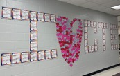 Wall display spelling "I love CTE"