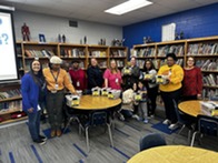 Yorktown Elementary staff in the library