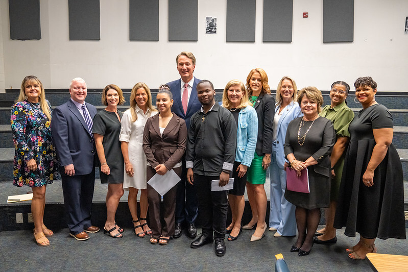 Governor Youngkin, First Lady Youngkin, Secretary Guidera, Superintendent Gullickson and more celebrate bell to bell
