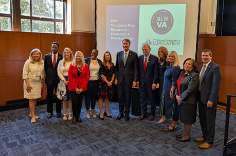 Governor Youngkin, Secretary Guidera, Superintendent Gullickson at the ALL In VA Event last week