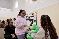 Students learning about dentistry