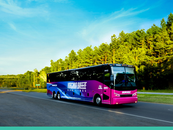 Bus with green bar