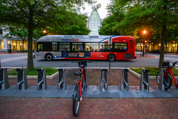 Metro bus and bikes