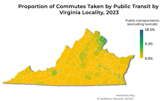 Statewide commute map