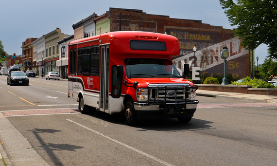 bus on road