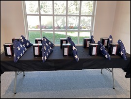 Unaccompanied Veterans - Boxes and Flags