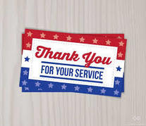 Thank you for your Service, Veteran's Day