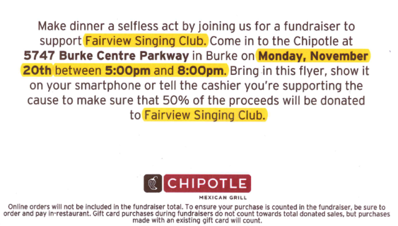 chipotle fundraiser