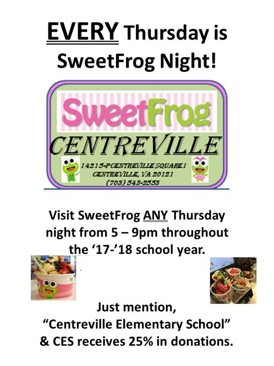 Sweet Frog Spirit Night