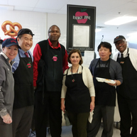 Woodson Faculty Serving Thanksgiving Lunch 