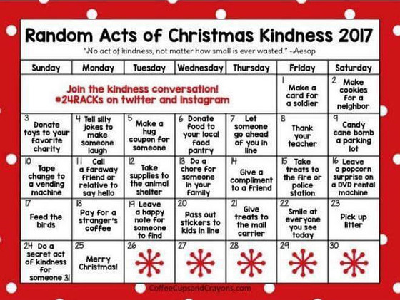 kindness calendar