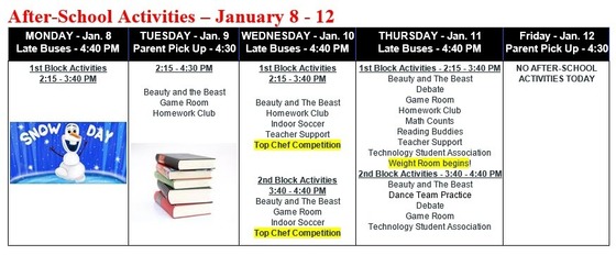 aFTER ScHOOL ACTIVITIES