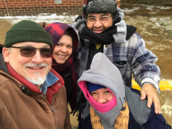 Pine Springs ES principal and custodial team