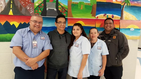 Photograph of school custodian team
