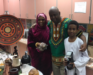 family at international night