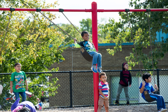 Kids on playground
