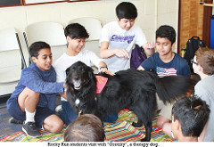 Rocky Run students with Gretzky