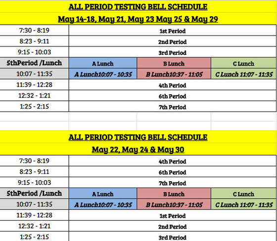 sol bell schedule