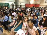6th grade students at their promotion ceremony