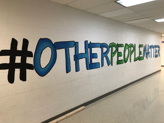 #Otherpeoplematter mural at Centreville HS