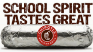 Chipotle School Spirit Tastes Great Flyer