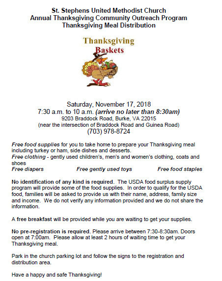 church Thanksgiving baskets