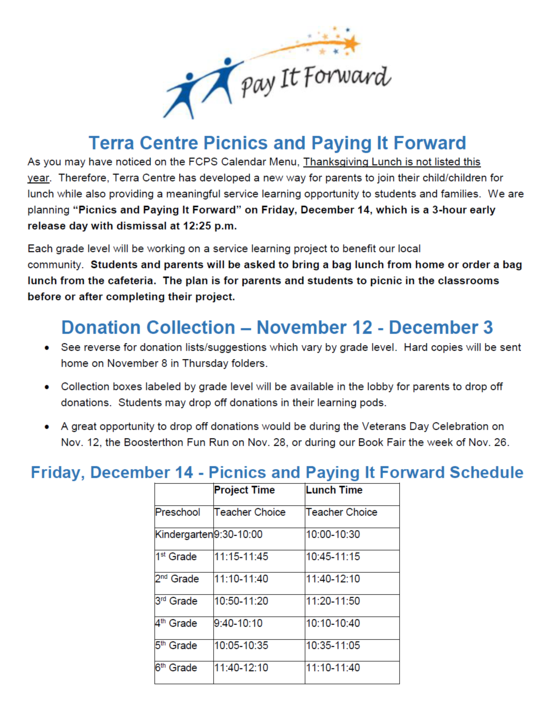 Picnics and Paying It Forward