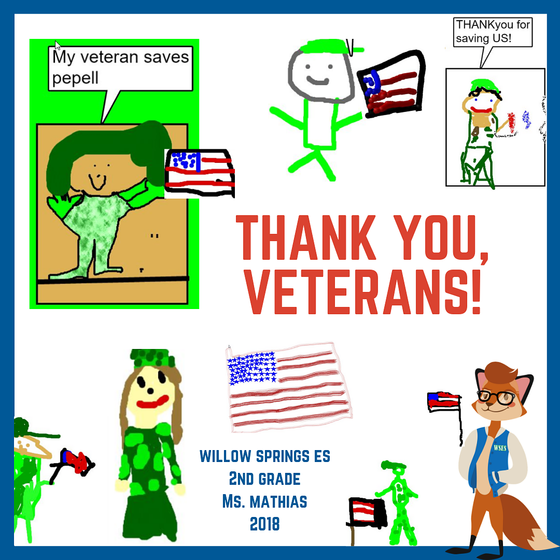 Veterans Day Student Drawings