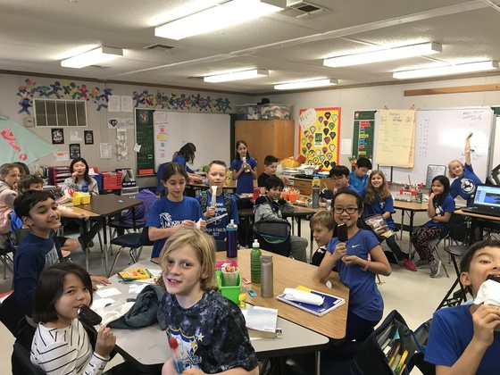 Mrs. Avery's class enjoys an ice cream party for giving the most box tops to our Fall contest. 