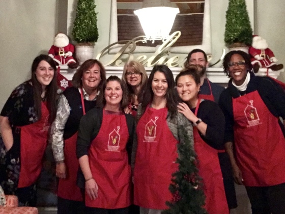 Mosby Staff serve our community by making dinner at the Ronald McDonald house."