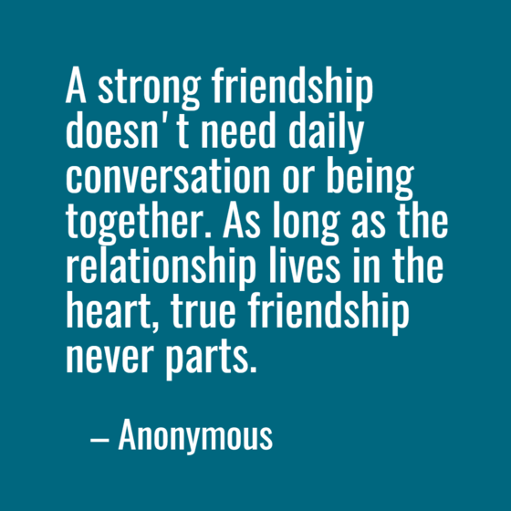 Anonymous quote about friendship