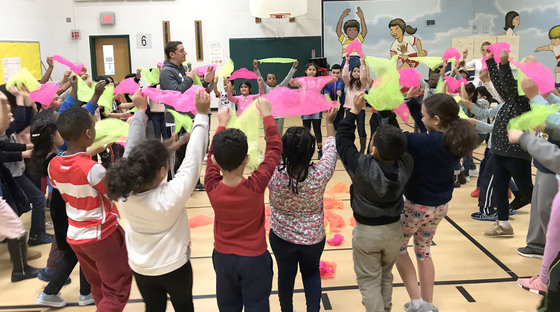 Photo of students rehearsing for heritage festival