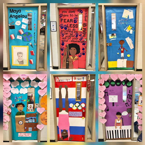 black history month door collages