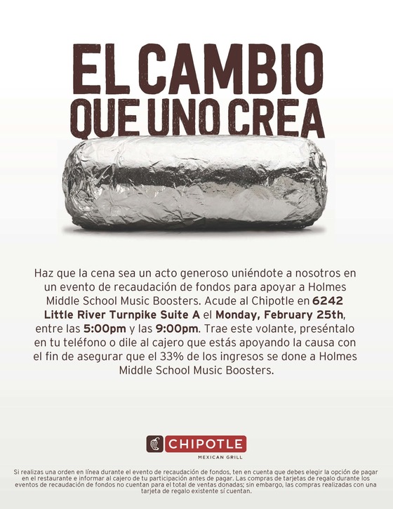 Chipolte Band Boosters Spanish
