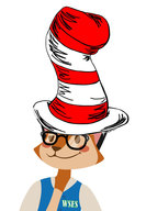 Willow the fox in read across america hat