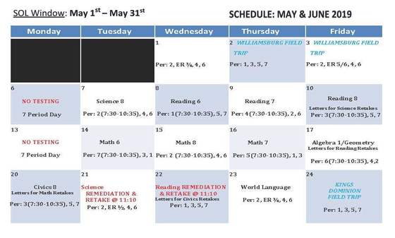SOL Schedule Page 1