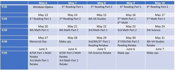 SOL Schedule