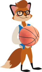 wses mascot willow holding basketball