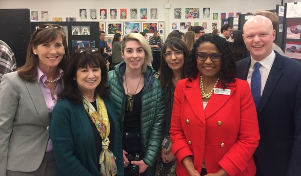 School Board Members at Art Show