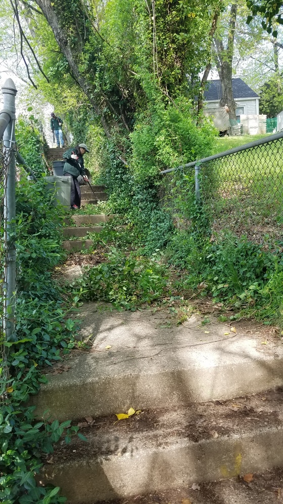 Stair Clean Up Before