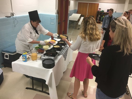 Photo of staff at appreciation breakfast