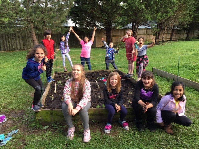 Photo of students in garden club