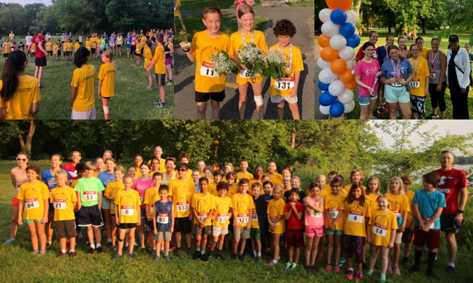 A collage shows photos from the Clermont Run Club's 5k run.