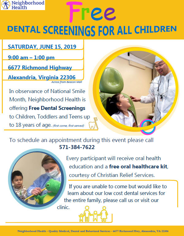 Dental Screenings flyer